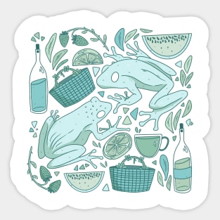 frog picnic Sticker